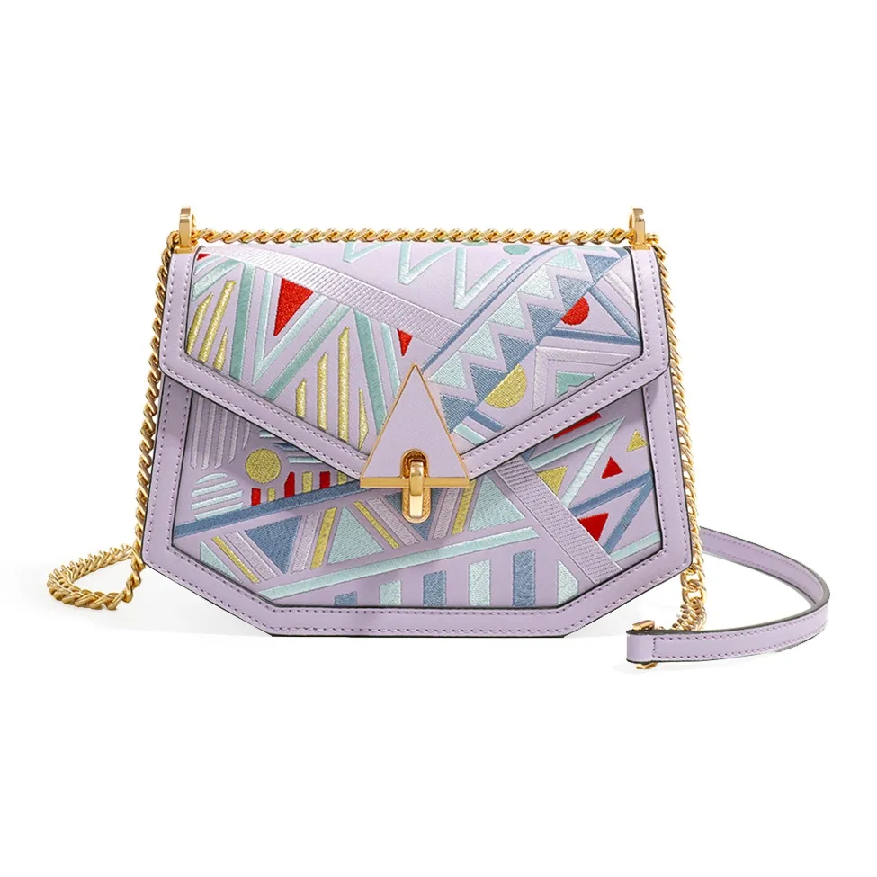 Forever Lucky Коровья кожа Сумка через плечо Стандартная Женская Лаванда Элитный Синий Элегантный Черный