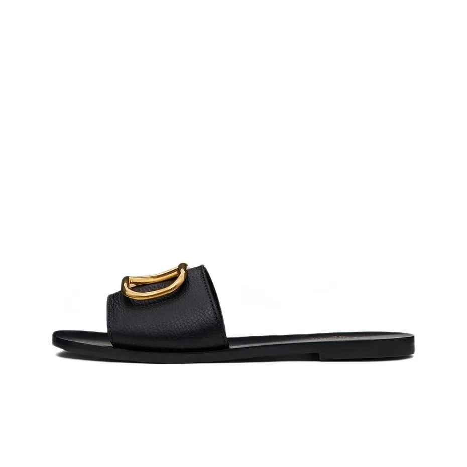 Valentino Garavani VLogo Signature Leather Slides