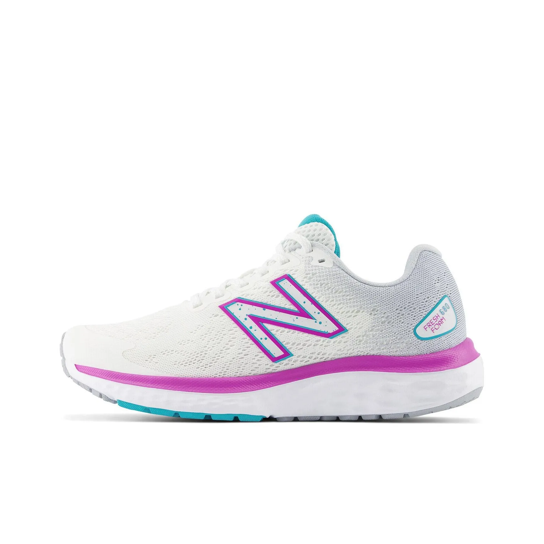 New Balance NB 680 Running Shoes Women's Low Top White Purple