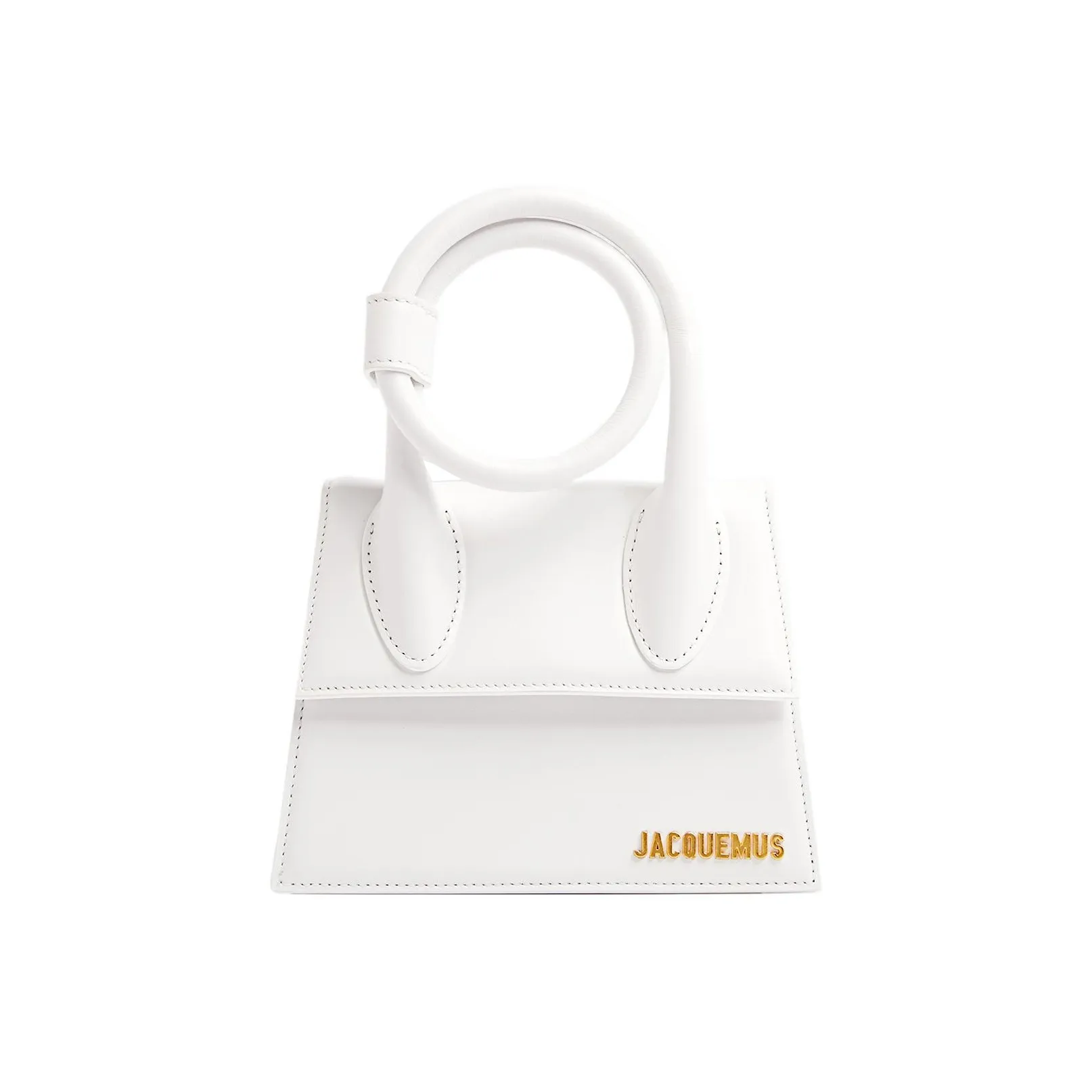 Jacquemus Le Chiquito Leather Shoulder Bag, Crossbody Bag, Handbag Regular Women's White
