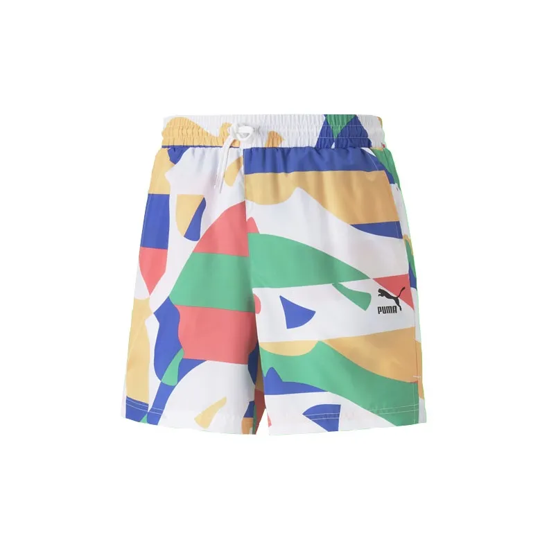 PUMA Worldwide AOP Woven Shorts 6' Sports Shorts Unisex Rainbow