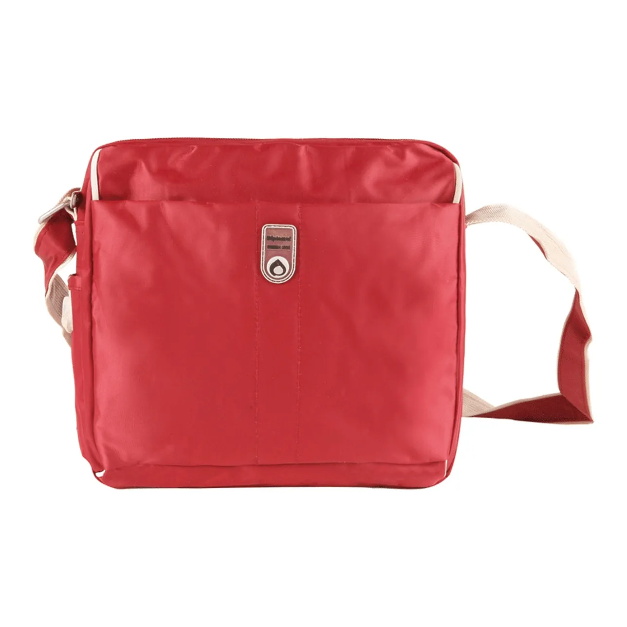 Diplomat Nylon Business Shoulder Bag Crossbody Bag Small Size Unisex Black/Red