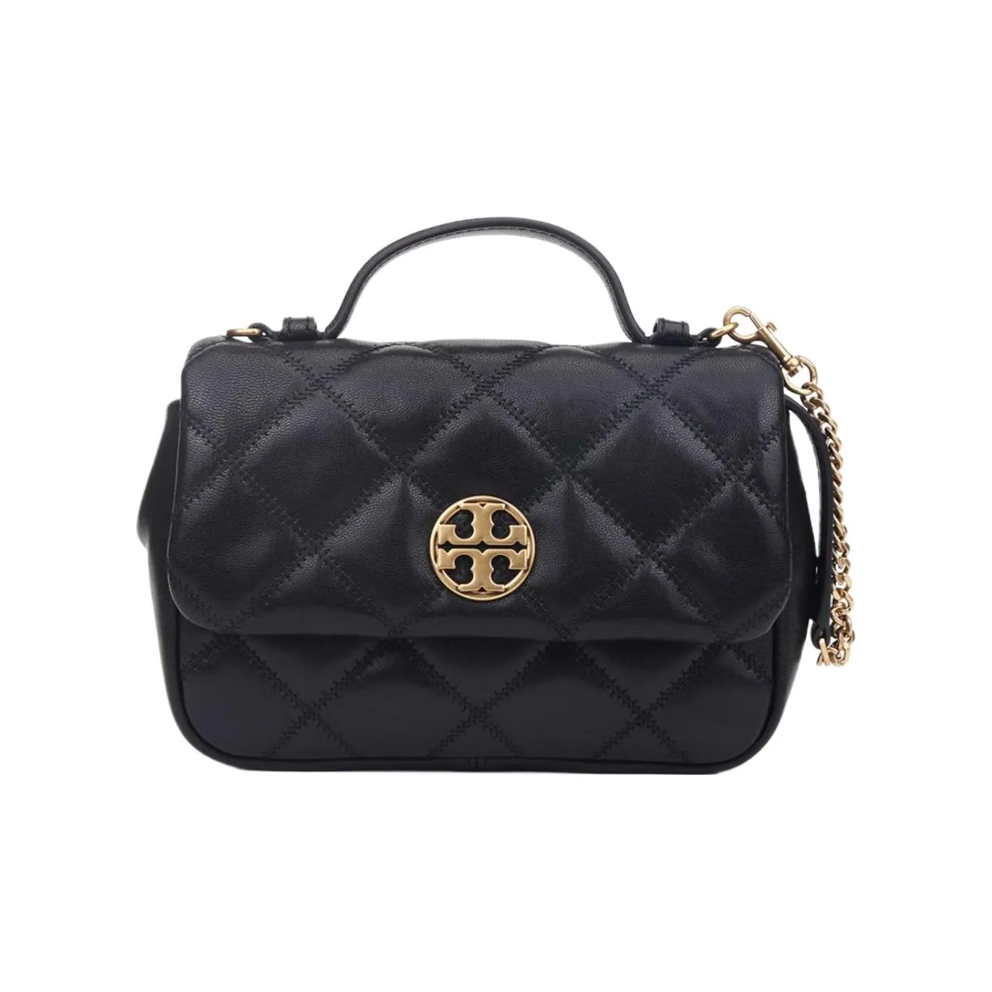 TORY BURCH TB Willa Leather Square Bag Shoulder Bag Crossbody Bag Handbag Women's Black