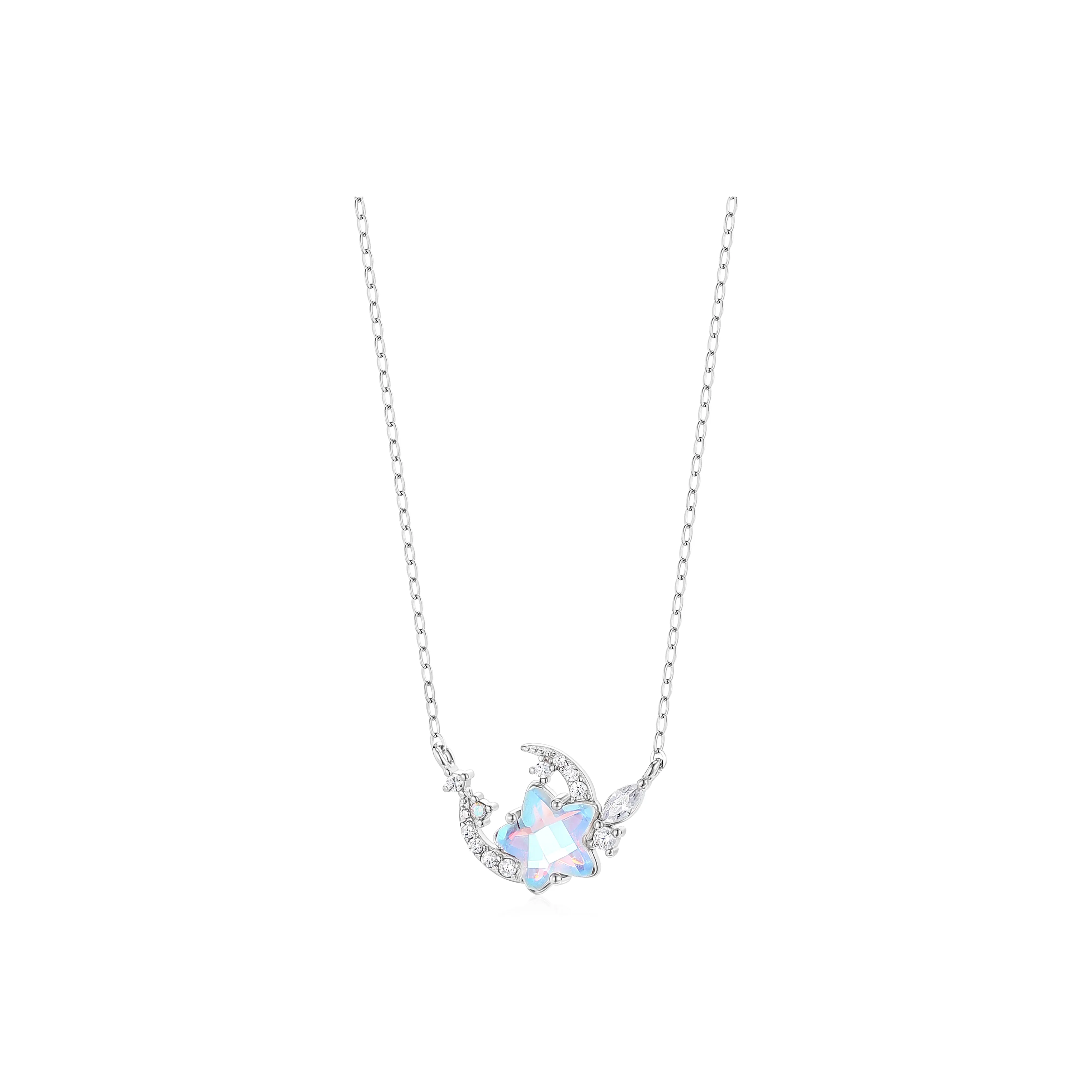 KADER S925 Silver Necklaces For Girls Women's Dazzling Color Candy Color