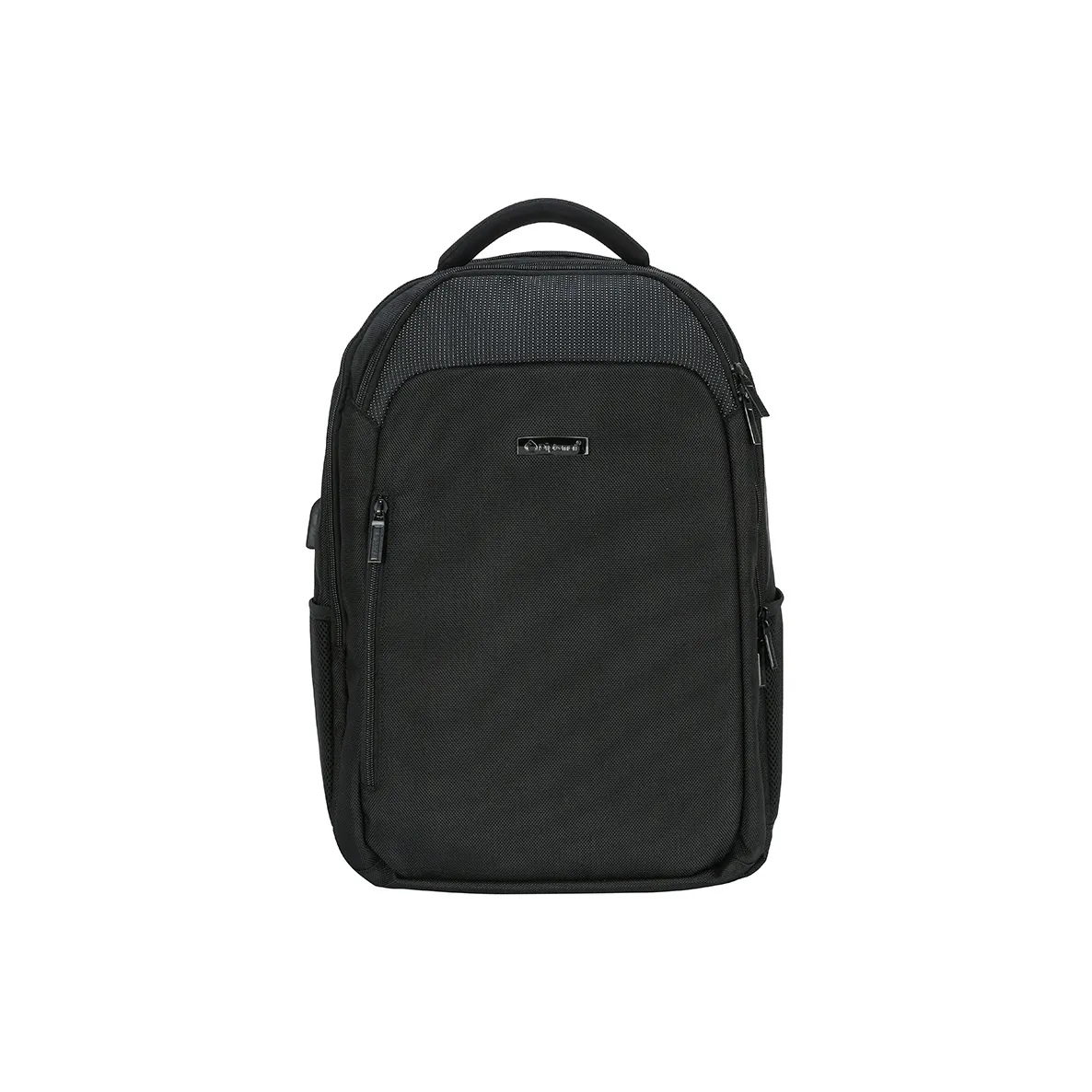 Diplomat Fabric Minimalist Style Laptop Backpack Large Size Men's Black