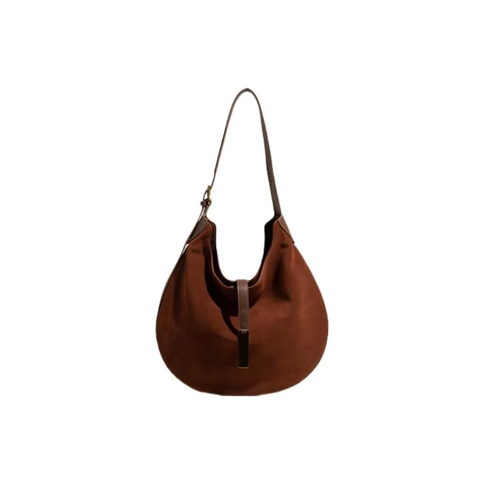 MISS MUSI Воловья кожа Разделенная кожа Сумка на плечо Большая Унисекс Кофе Серый хаки Коричневый