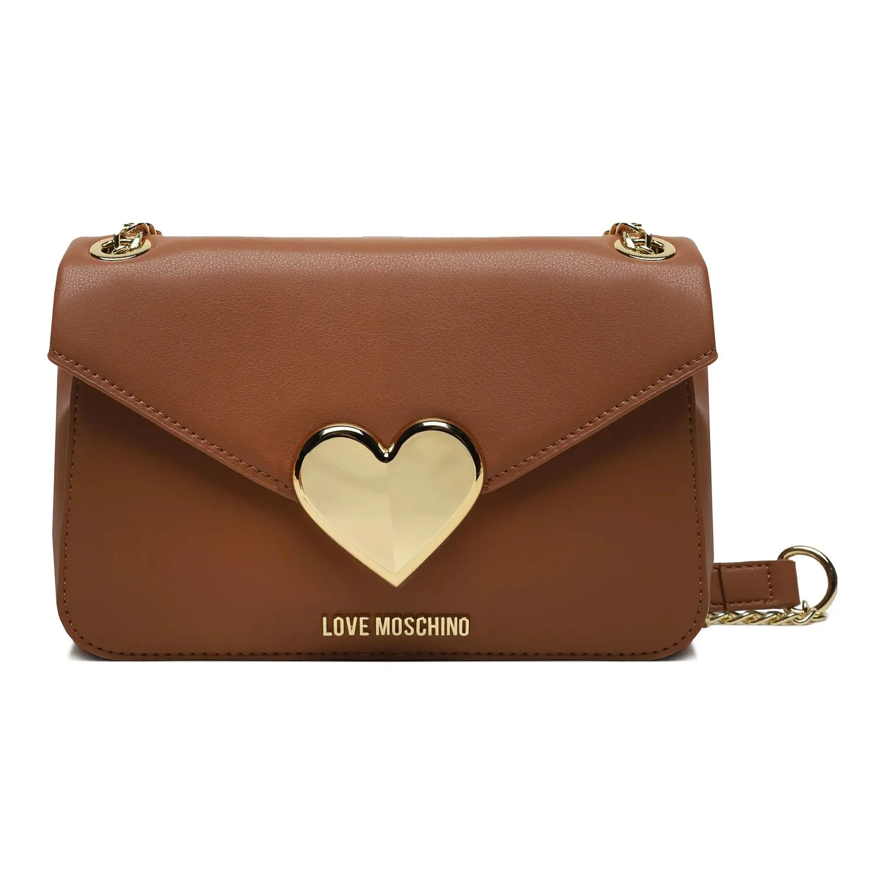 LOVE MOSCHINO Faux Leather Shoulder Bag, Crossbody Bag Trumpets Women's Brown