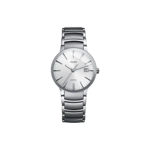 RADO Автоматический Механический Movement Мужские Кристальная Коллекция Часы 38mm*9,7mm Серебряный