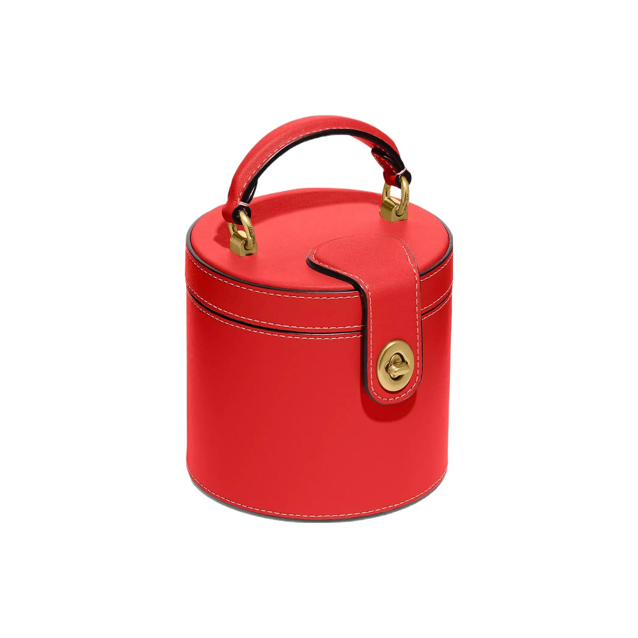 COACH Ювелирные украшения Bo Перчаточная дубленая кожа Шкатулка для украшений Makeup Bag Женские Красный