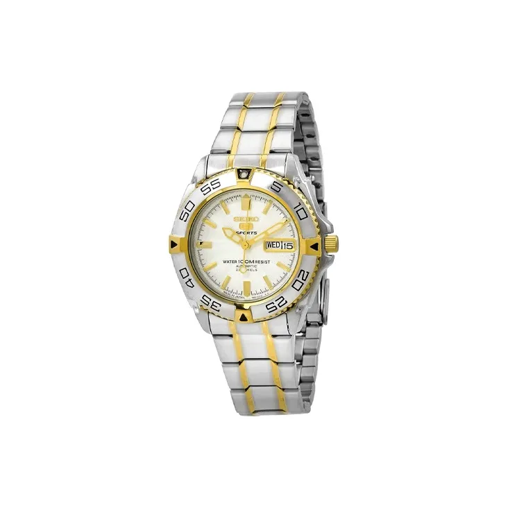 SEIKO Automatic Mechanical Movement Stainless Steel Strap Watch Men's Watches White Dial SNZB24J1