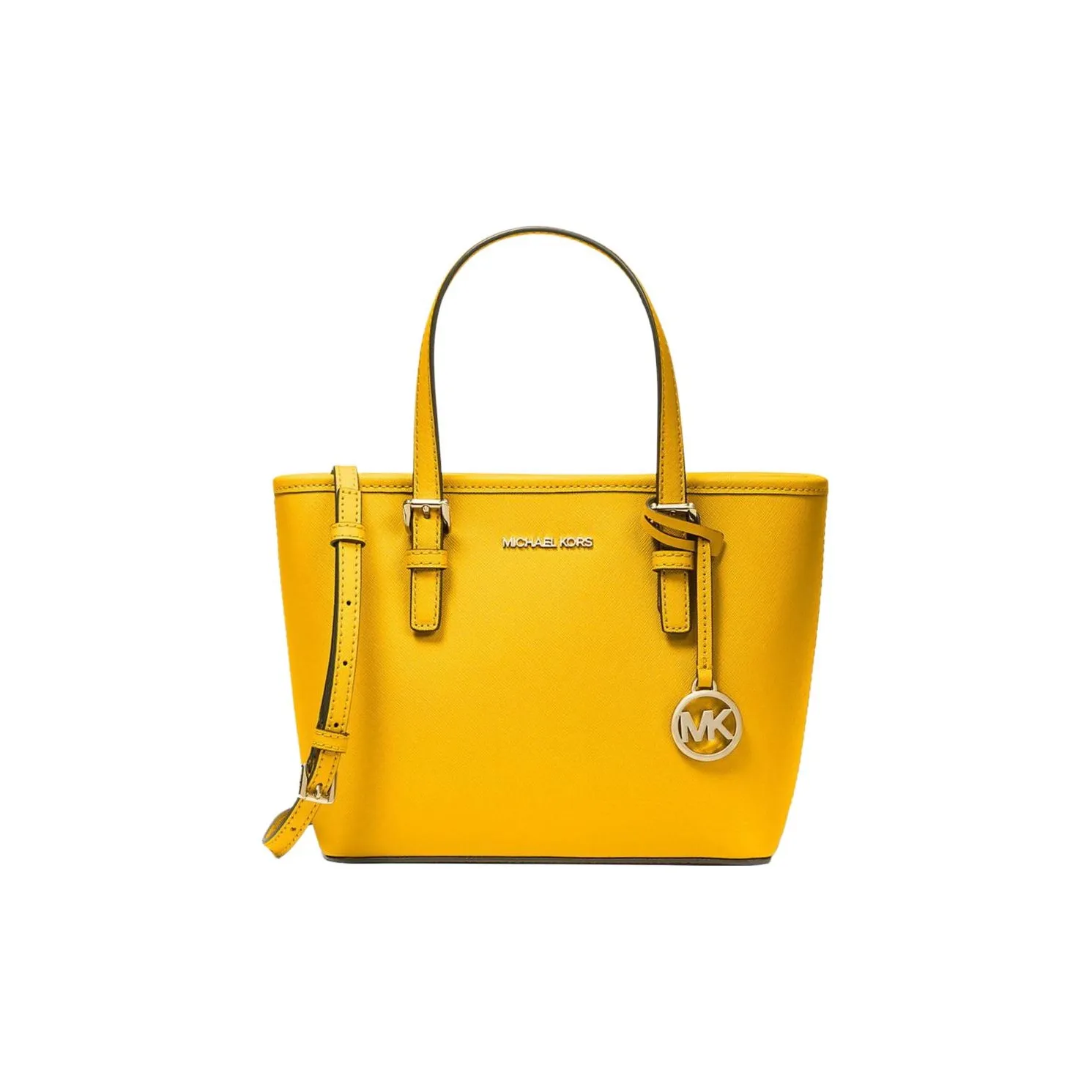MICHAEL KORS Jet Set Travel Leather Tote Bag Shopping Bag One Shoulder Handbag Extra Small Women's Jasmine Yellow