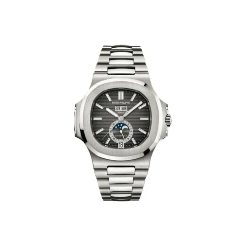 PATEK PHILIPPE Автоматический Механический Movement Мужские Спортивно-Элегантные Часы NAUTILUS Series 40,5 мм Серые