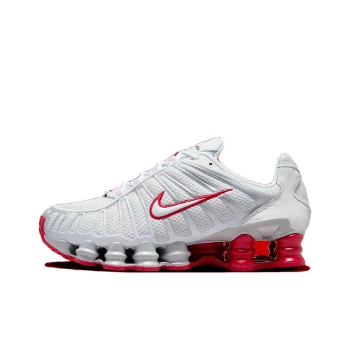 NIKE Shox TL Series Беговые кроссовки Низкие Белые и Красные Женские