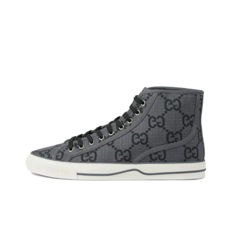 GUCCI Tennis 1977 Высокие Кроссовки для скейтбординга Мужские Черные Серые