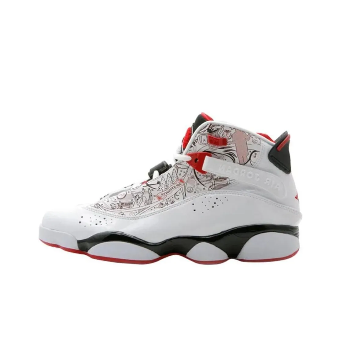 Jordan Air Jordan 6 Rings 'Portland' Cushioning Slip Resistant High Top Vintage Basketball Shoes Men's White