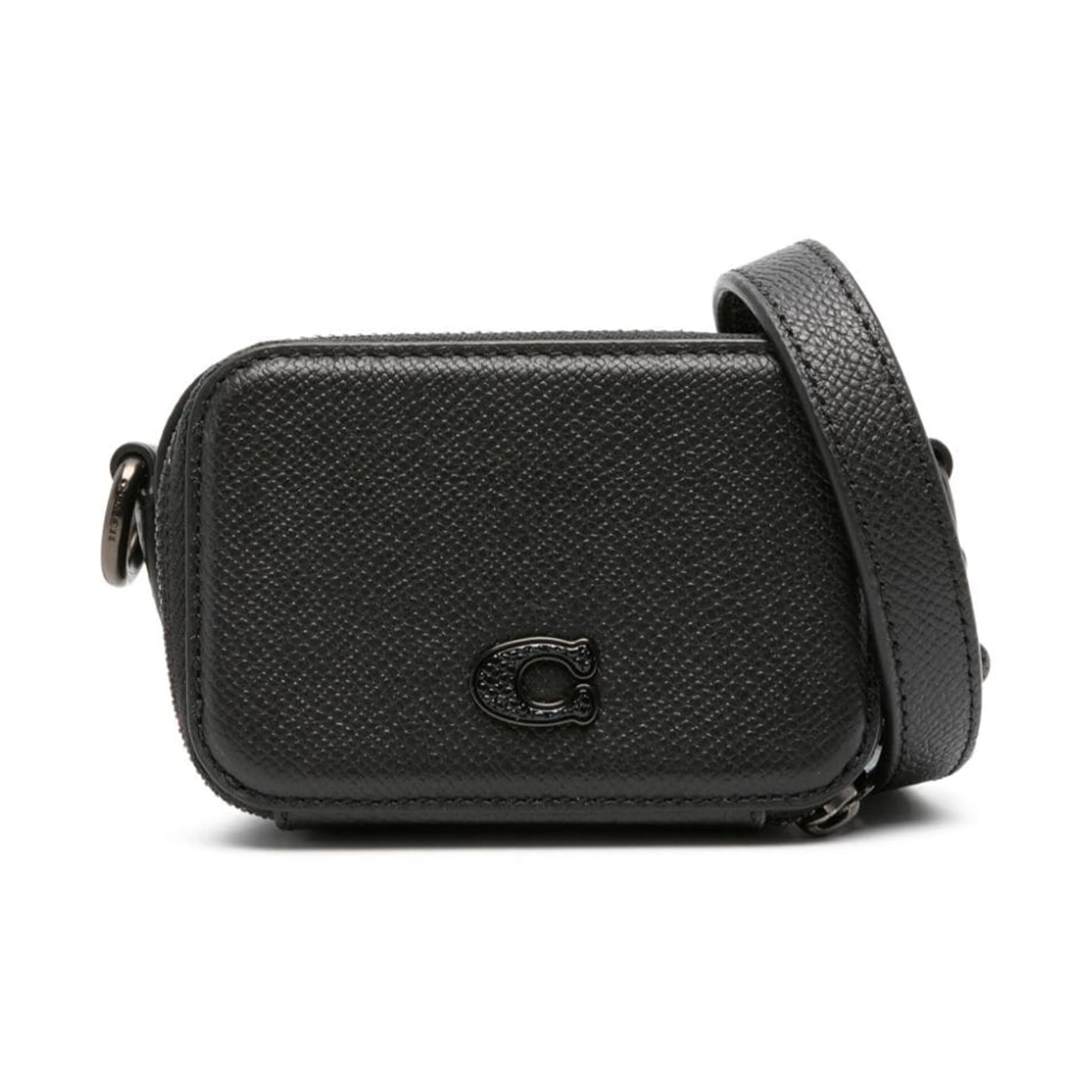 COACH Cow Leather Crossbody Bag Men's Obsidian Black