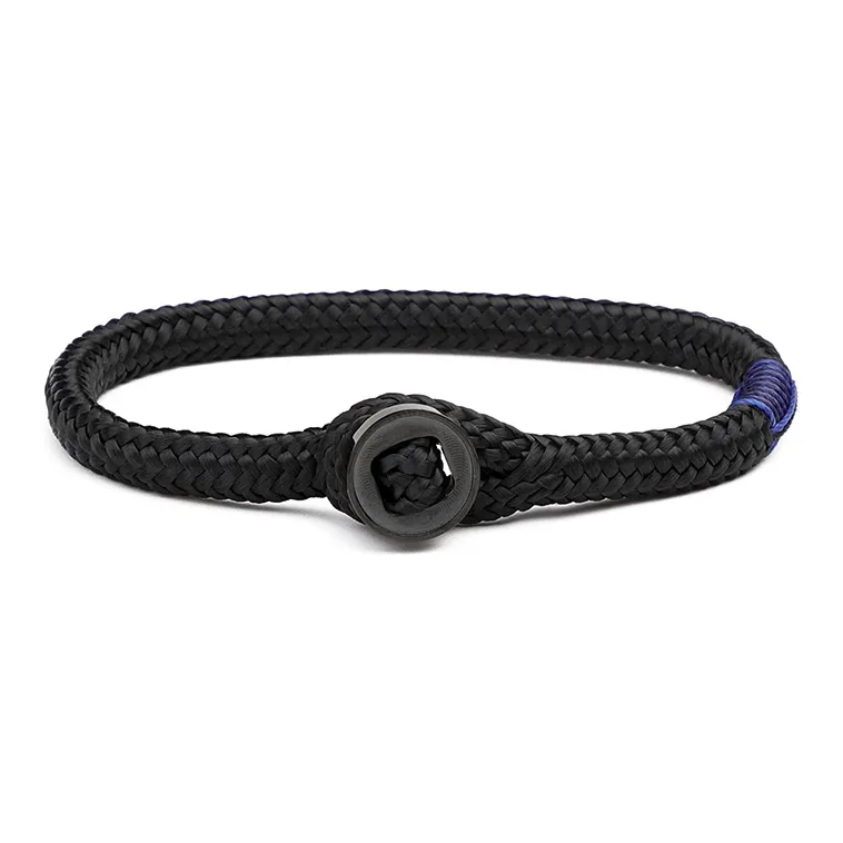 TUBAOSHU Титановая сталь полиэстер браслеты унисекс черный