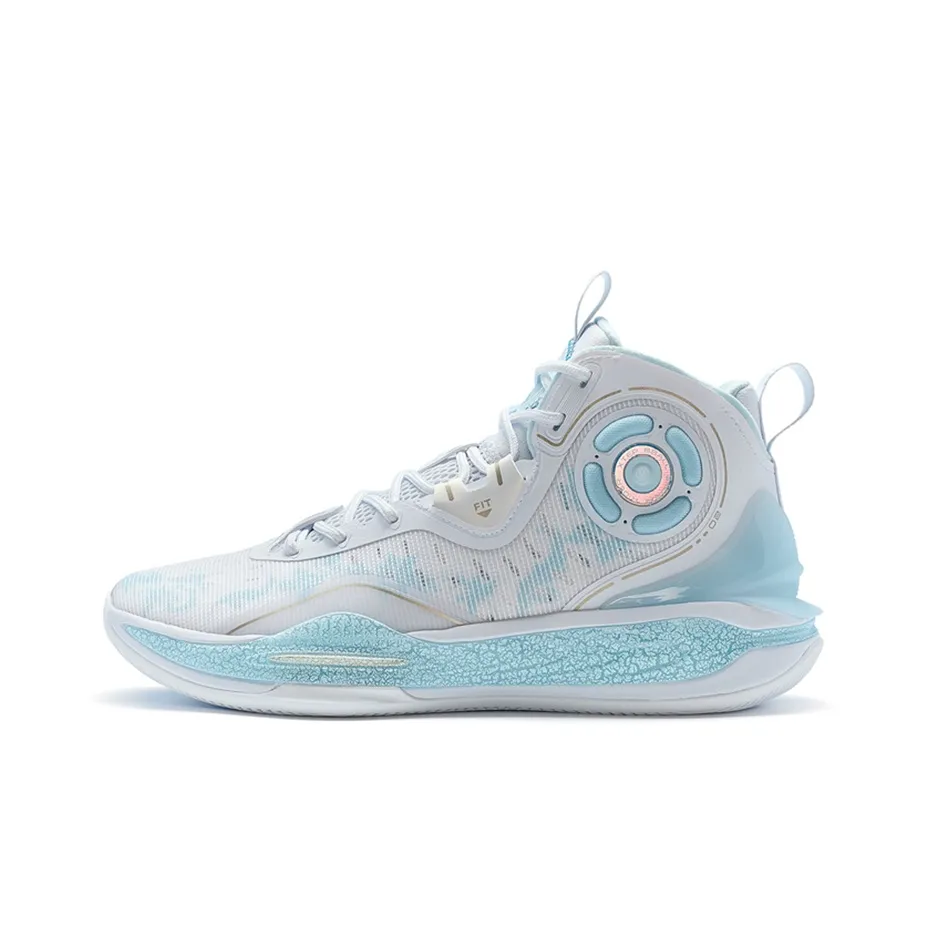 XTEP Mikaze II High Top Basketball Shoes Men's White Blue