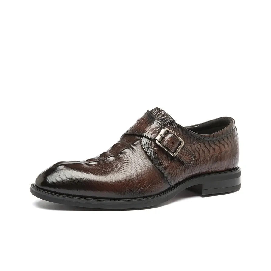 WEISHIBANGWEI Dress Shoes Men's Brown