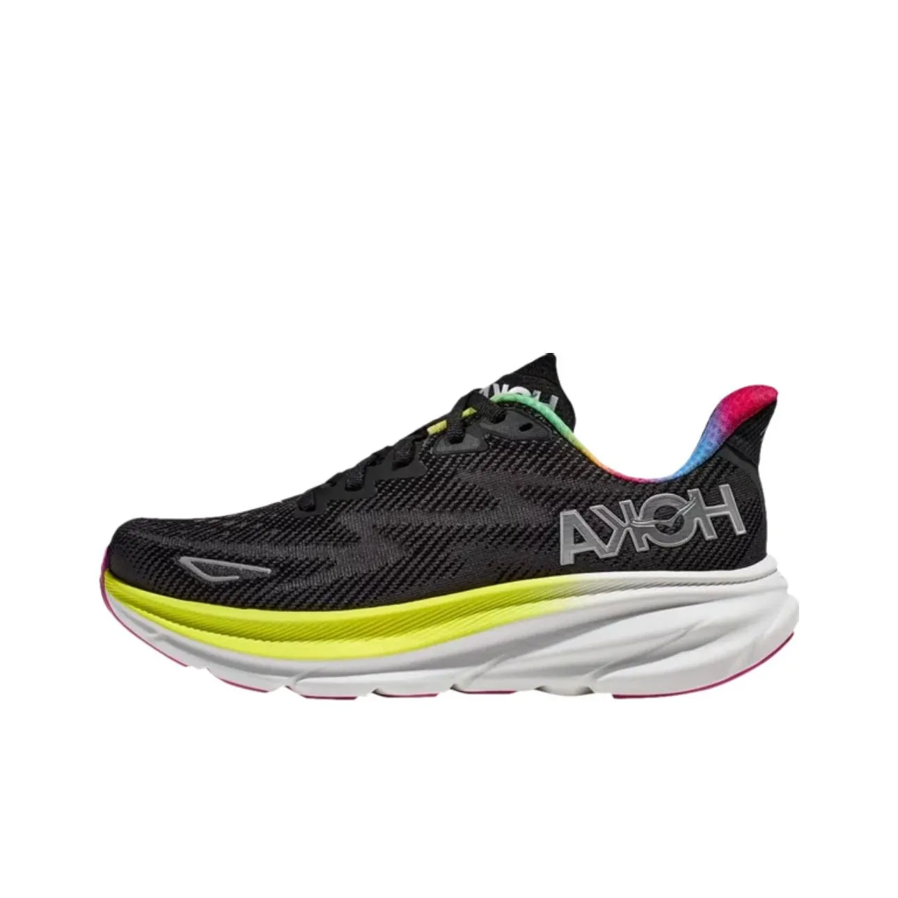 HOKA ONE ONE Clifton 9 Black All Aboard Multi Color