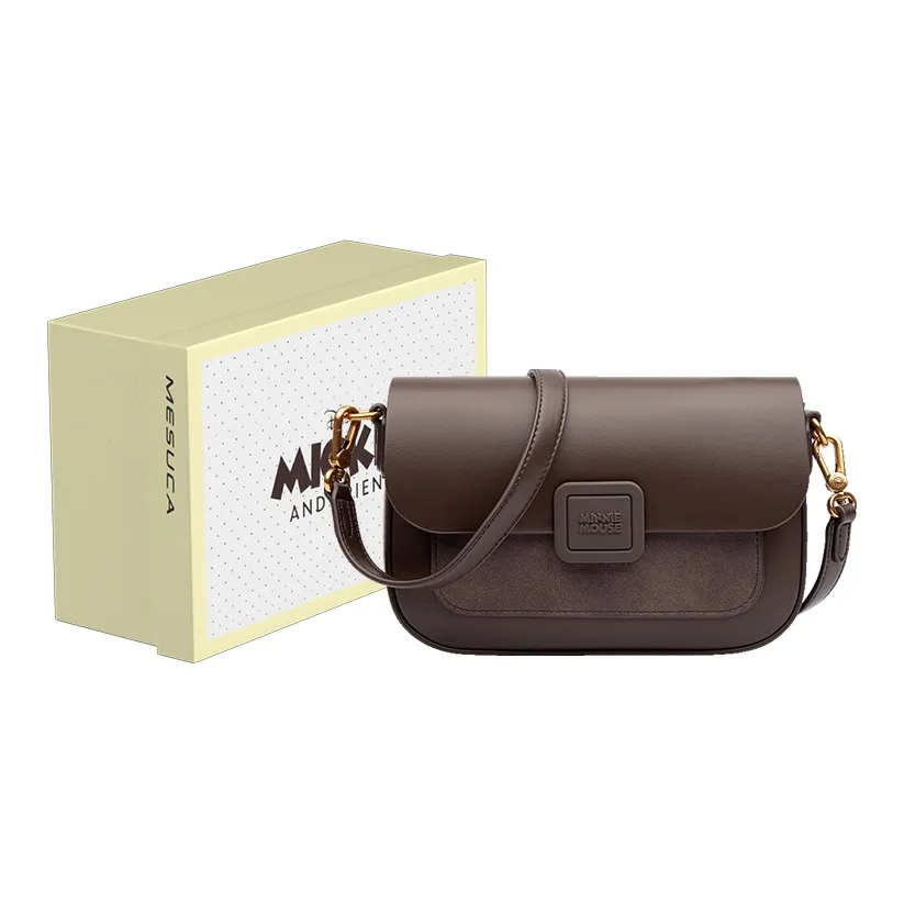 MESUCA ×Disney Disney Minnie Коллаборация ПУ (полиуретан) Сумка через плечо Женская Темно-Кофейный