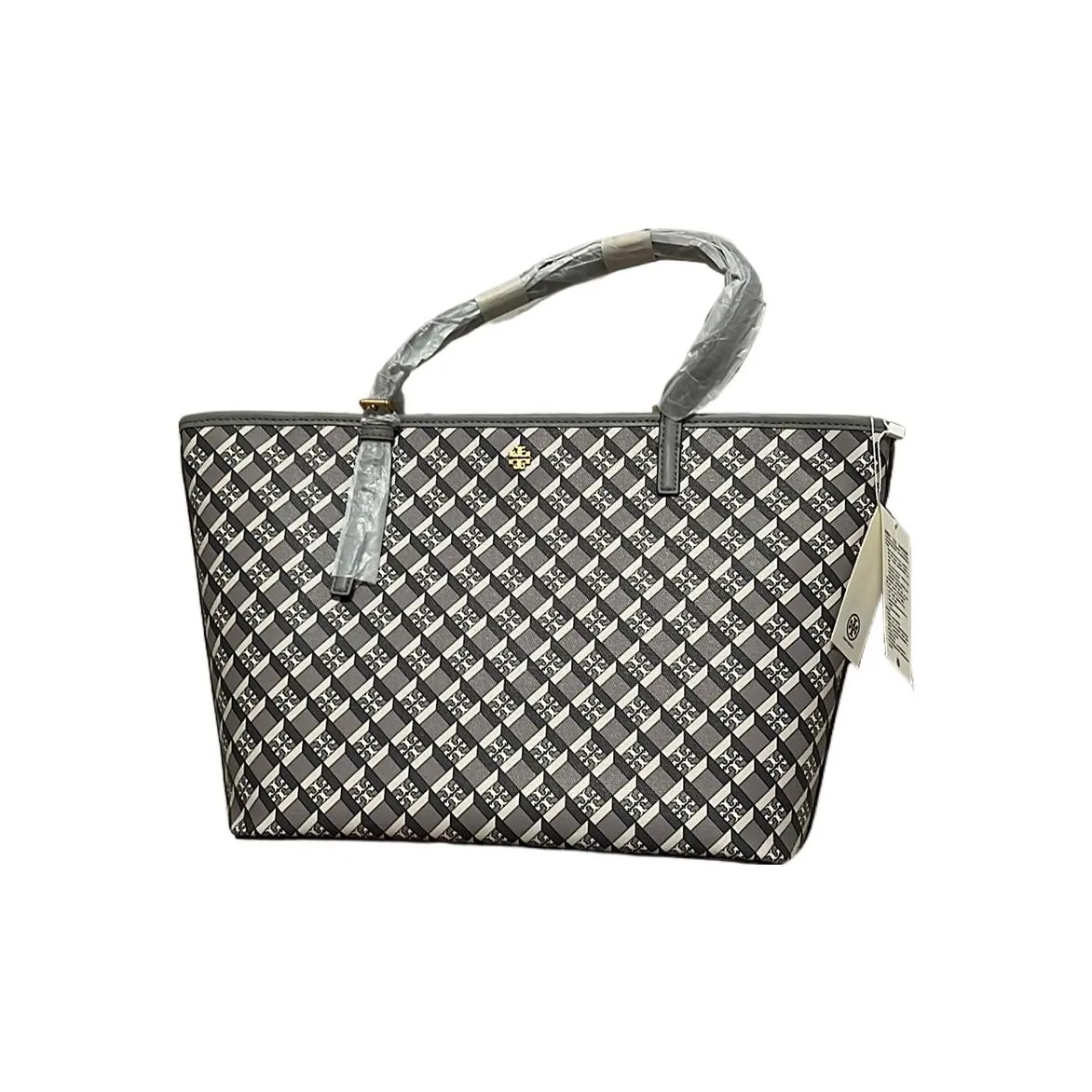 TORY BURCH PVC Тоут Сумка Сумка для покупок Сумка через плечо Сумка обычная Женская Серый