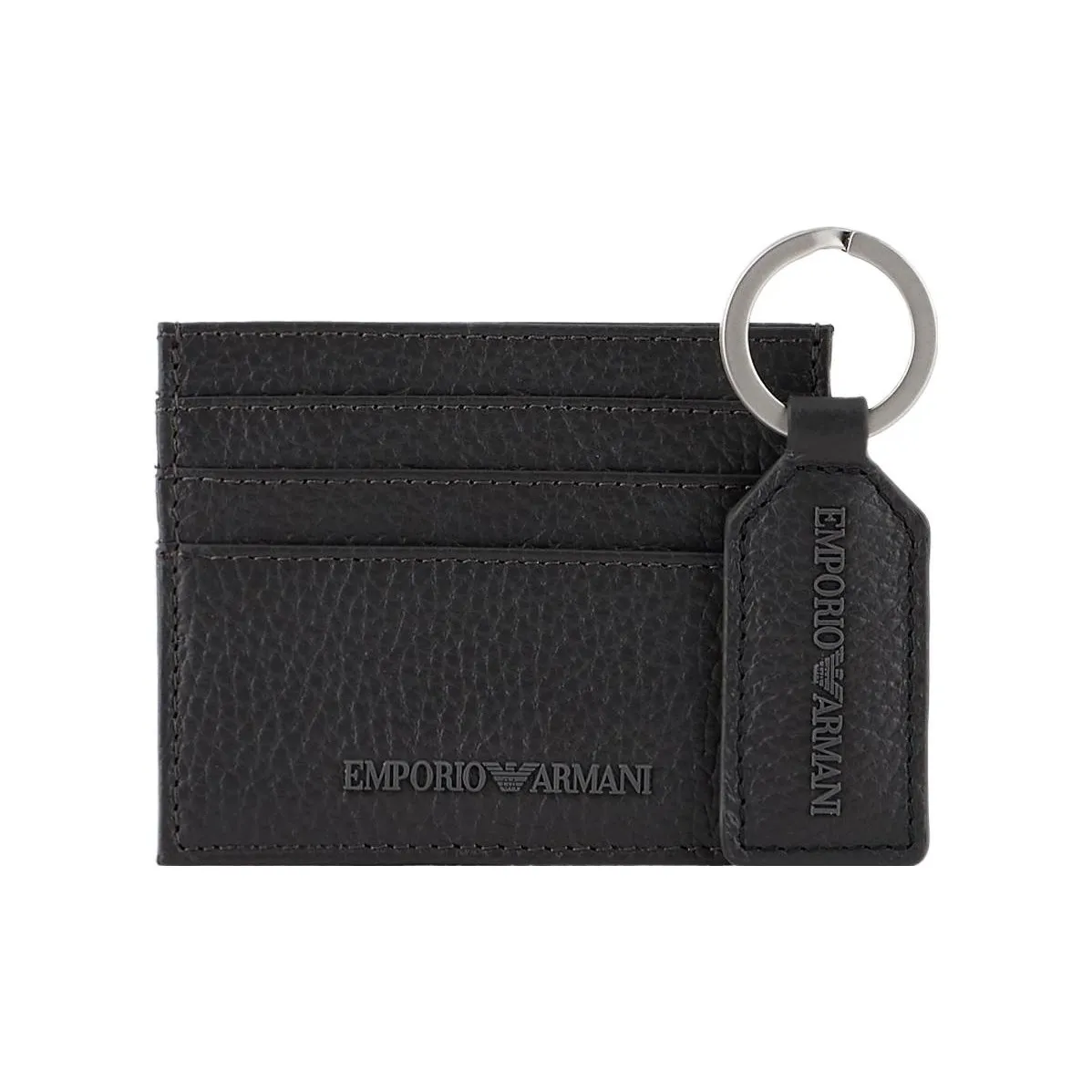 EMPORIO ARMANI Кошелек из коровьей кожи держатель для карт мужской черный