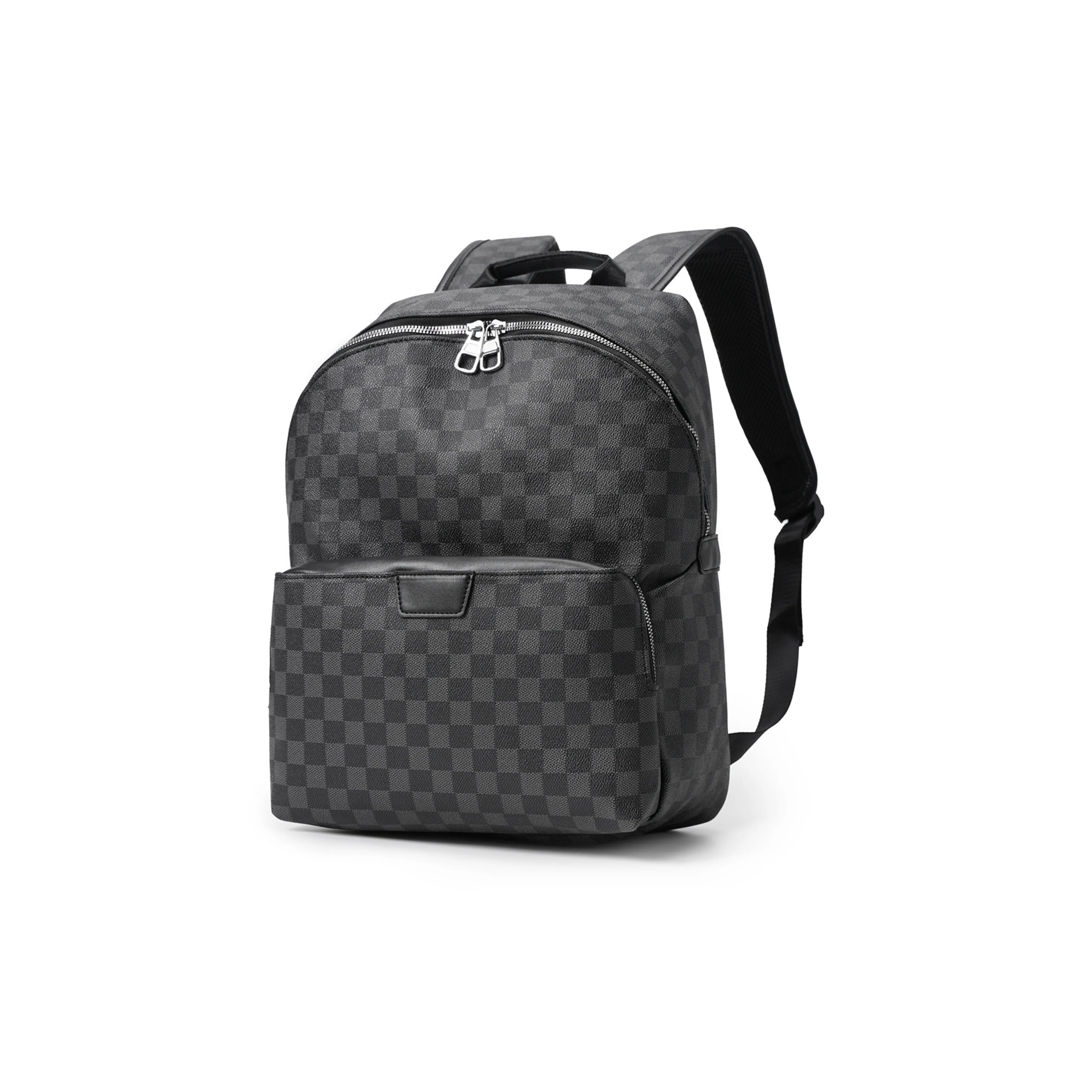 Slazenger ПУ (полиуретан) Рюкзак для ноутбука Мужской Чисто черный Чтение черный Шахматный узор черный