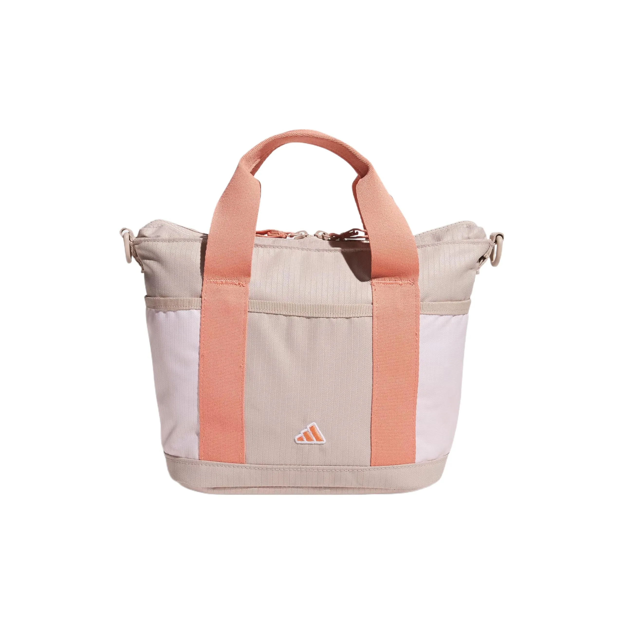 Adidas Recycled Polyester Plain Weave Fabric Tote Bag, Shopping Bag, Golf Bag, Handbag Women's Taupe & Quartz