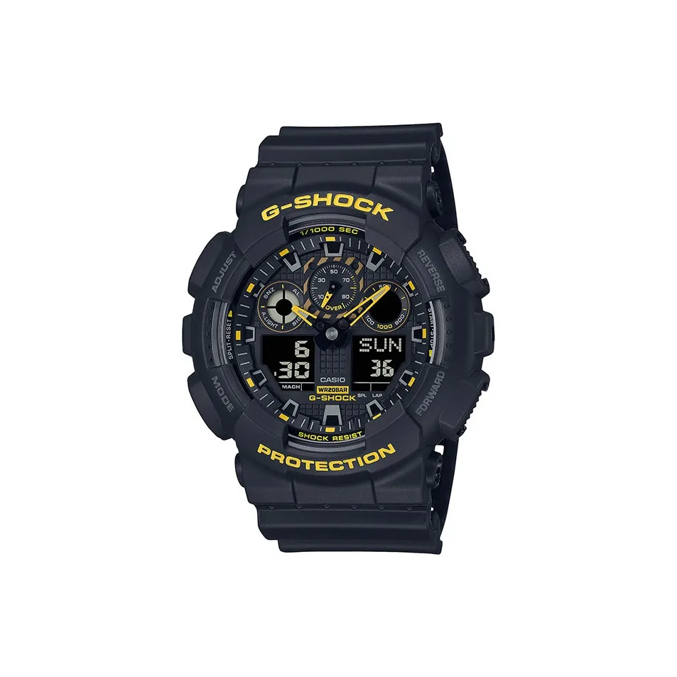 CASIO Кварцевый механизм Мужские часы серии Liquid Crystal Analog Dual Display 51 мм * 55 мм * 17 мм черный
