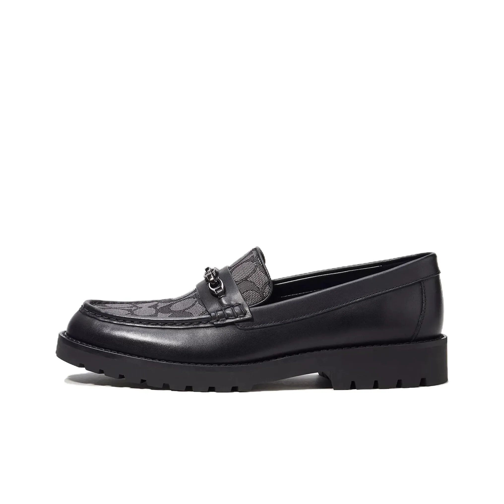 COACH Signature Jacquard Loafers Men's Black