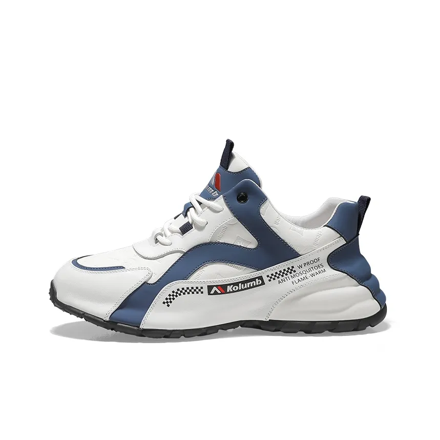 KOLUMB Амортизация Износостойкий Низкий Топ Casual Мужской Белый Синий