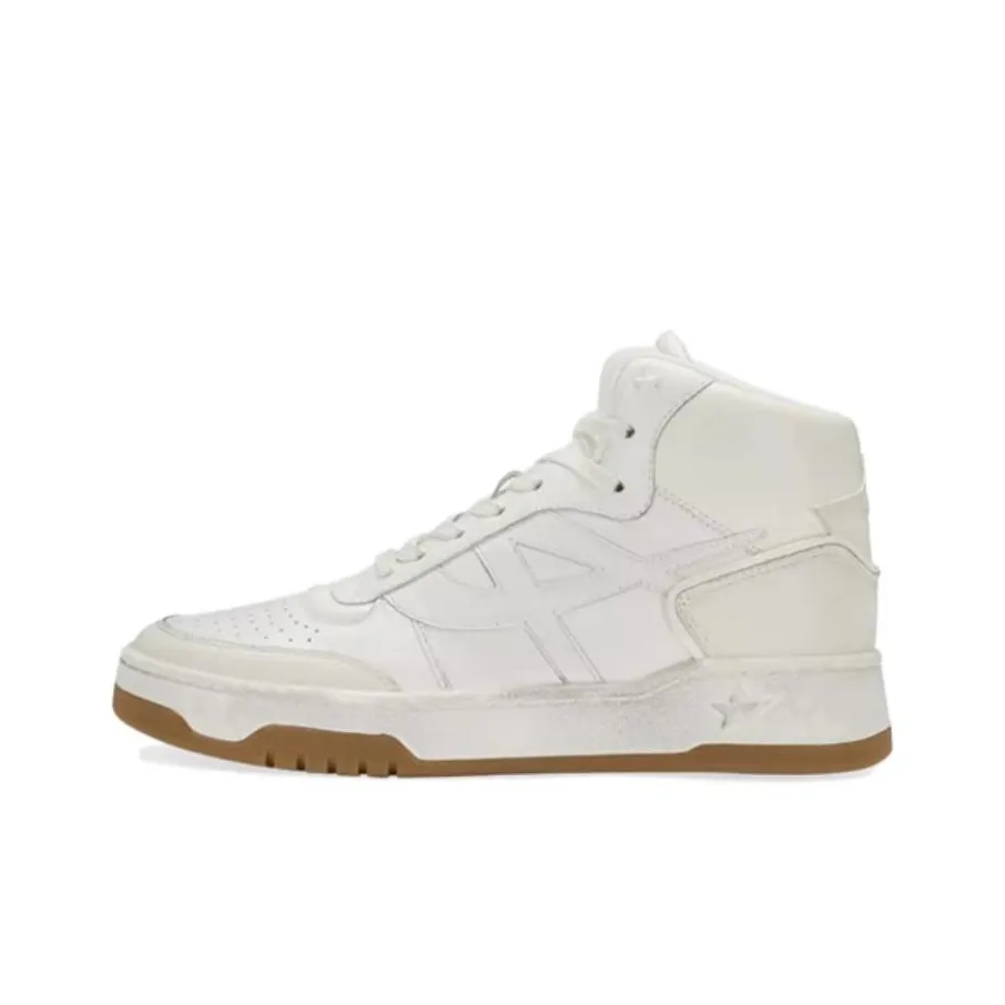 Пепельные скейтбордические кроссовки High Top Белые Женские