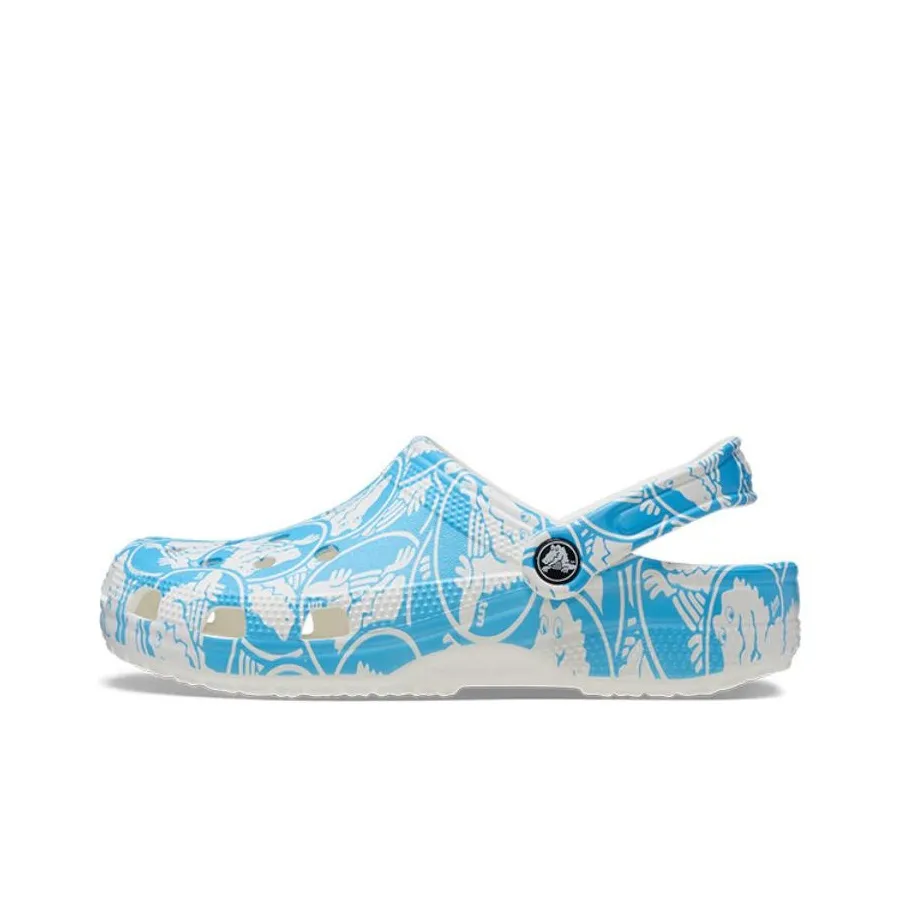 Crocs Classic Duke Print Clogs 
Blue White
