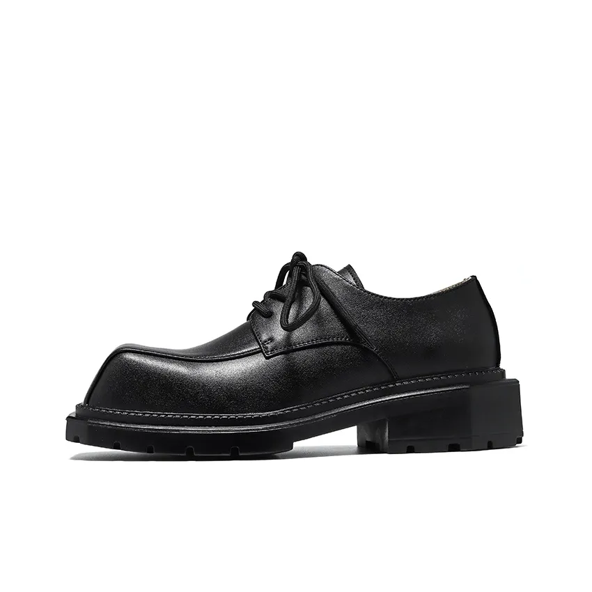 ZUWUDONG Casual Leather Shoes Men's Low Top Black