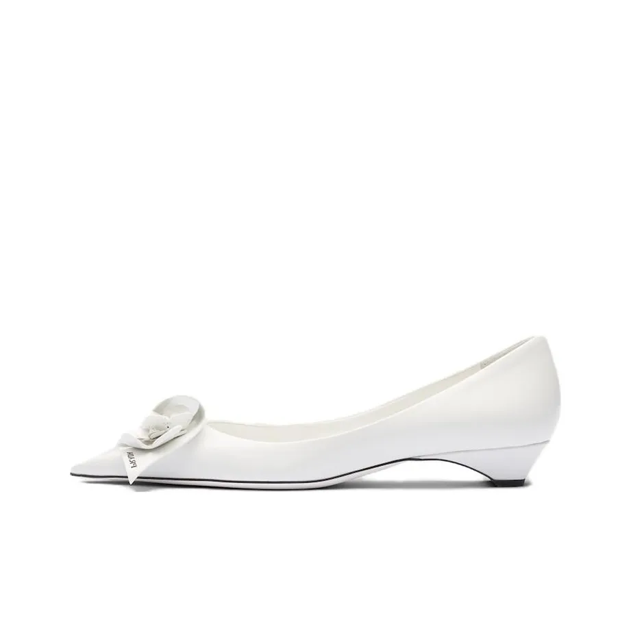 PRADA 25mm Floral appliqué Leather Pumps