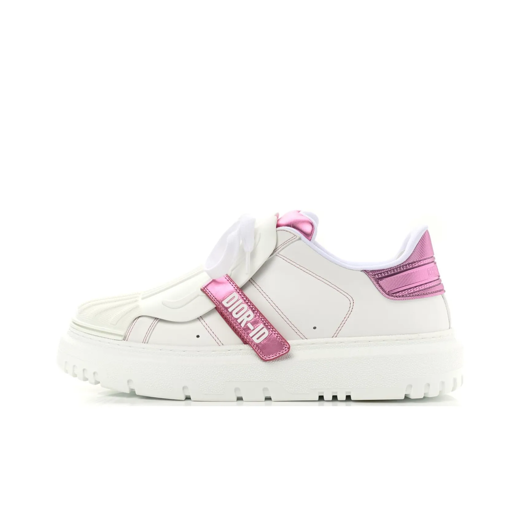 DIOR ID Shell Shoes Low Top Stylish Skateboarding Shoes Women's White Pink