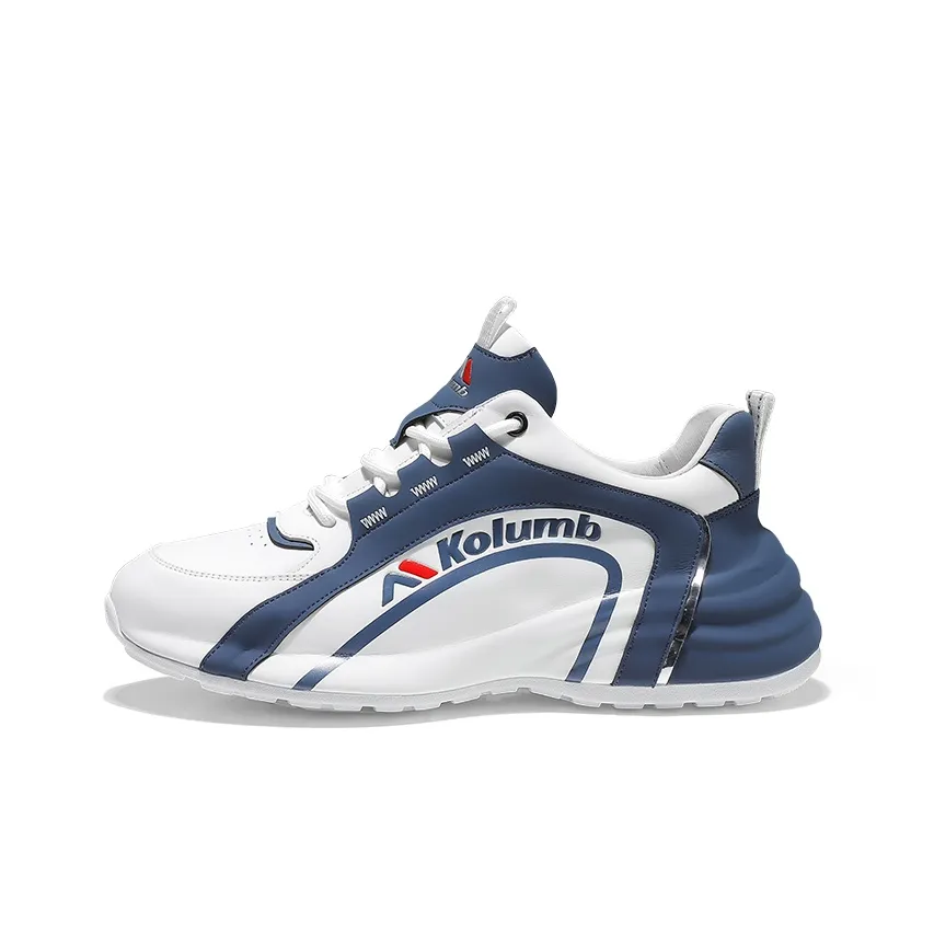 KOLUMB Амортизация Износостойкий Низкий Топ Уличная Обувь Мужская Белый Синий