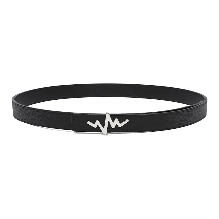 TangGuh Нержавеющая сталь Пряжка-пластина Коровья кожа Ремень Универсальный Индивидуальный Унисекс Ширина 3 см