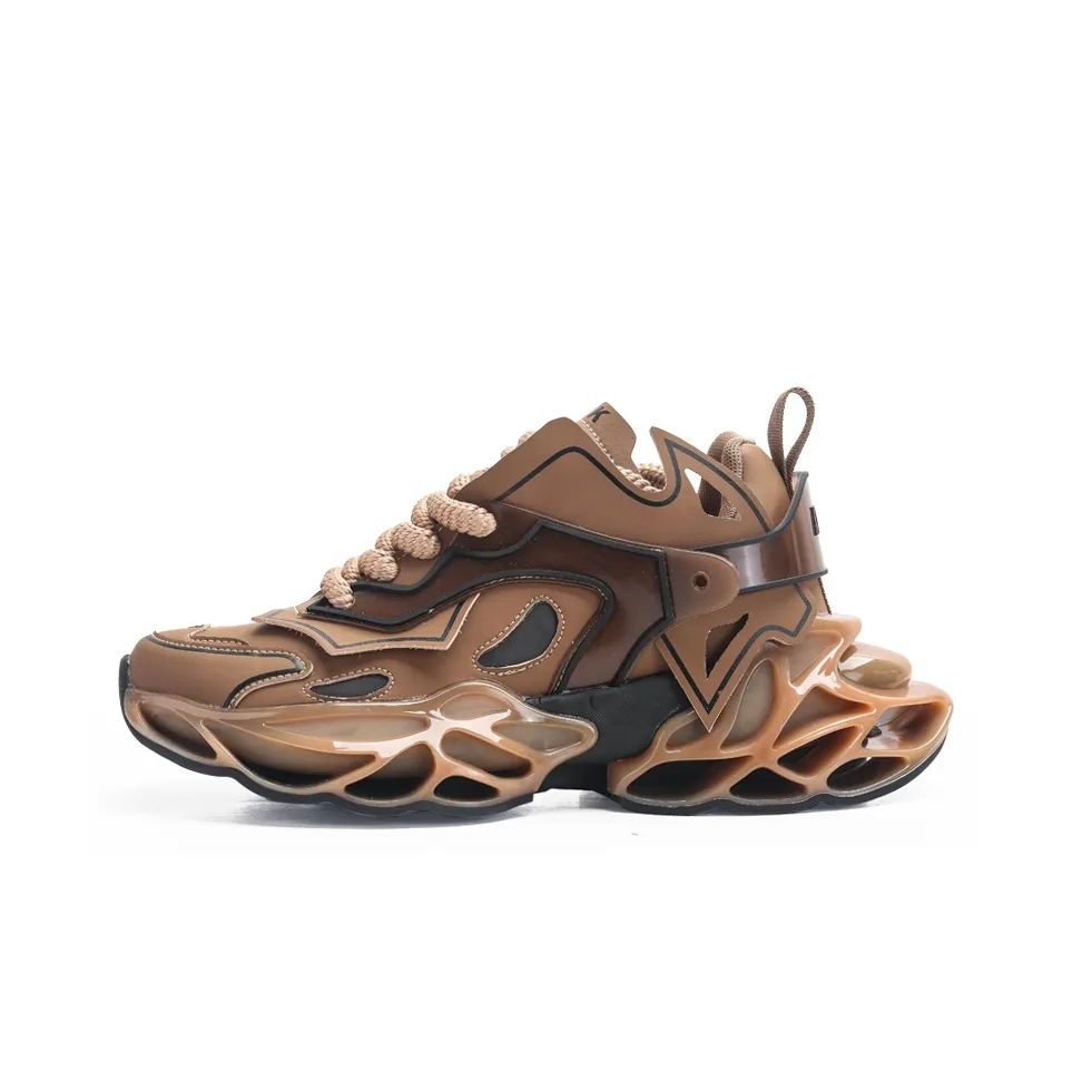 DAFK Cushioning Height Increasing Low-Top Running Inactive Shoes Men's Brown
