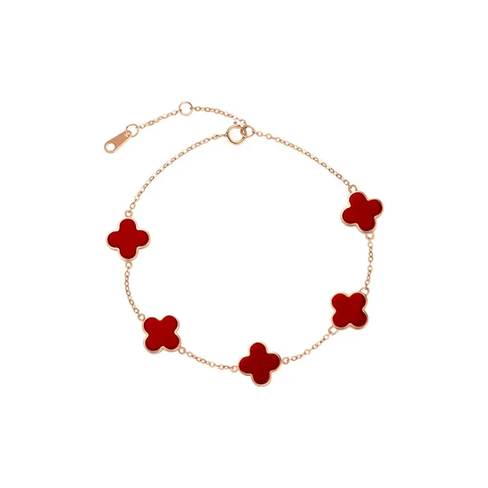 GRACE GIRL Agate 18K Gold Bracelet Women's