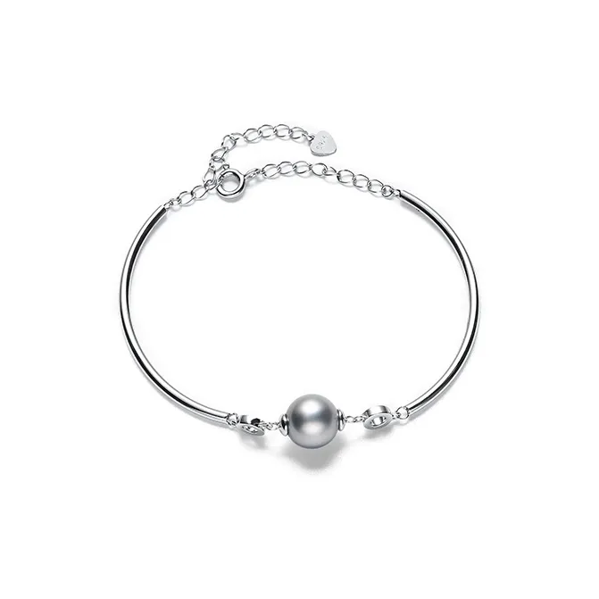 DARA Saltwater Pearl Bracelets Women's Platinum Gray