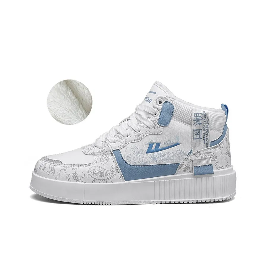 Warrior High Топ Скейтборд Кроссовки Мужские Белые Синие