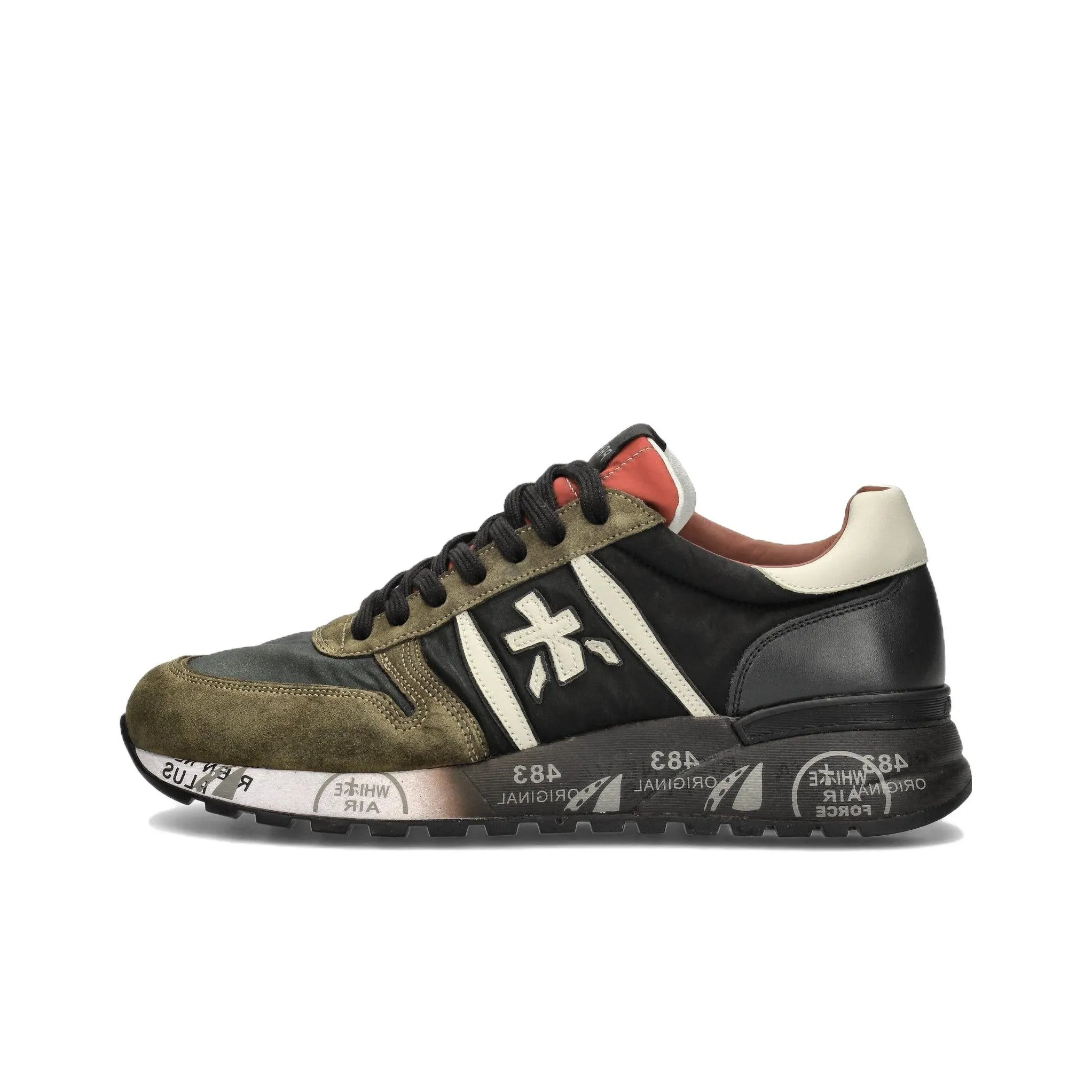 PREMIATA Lander Low Топ Casual Мужской Черный Зеленый