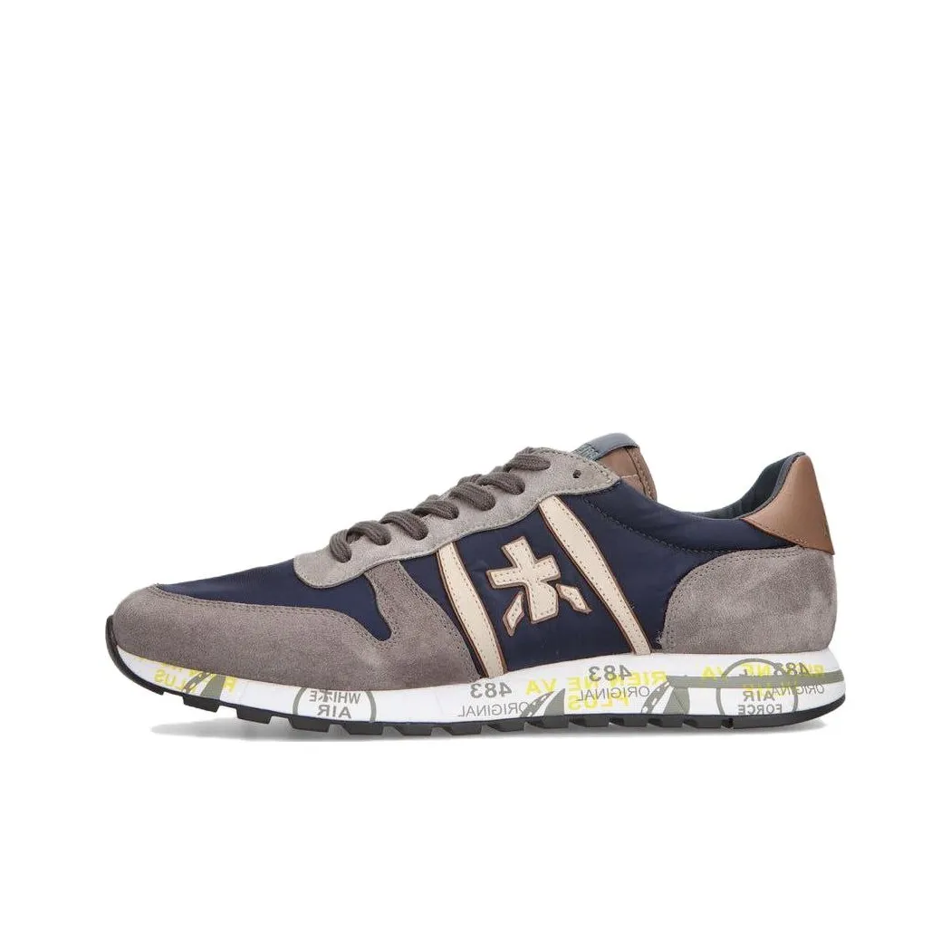 PREMIATA Low Top Casual Shoes Men's Gray Blue