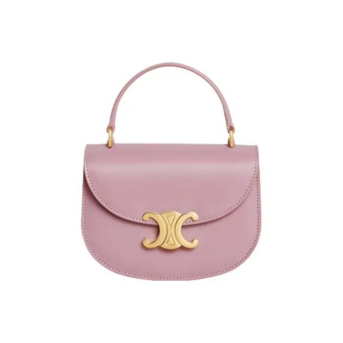 CELINE Besace Cow Leather Shoulder Bag, Crossbody Bag, Handbag Mini Women's Petal Color