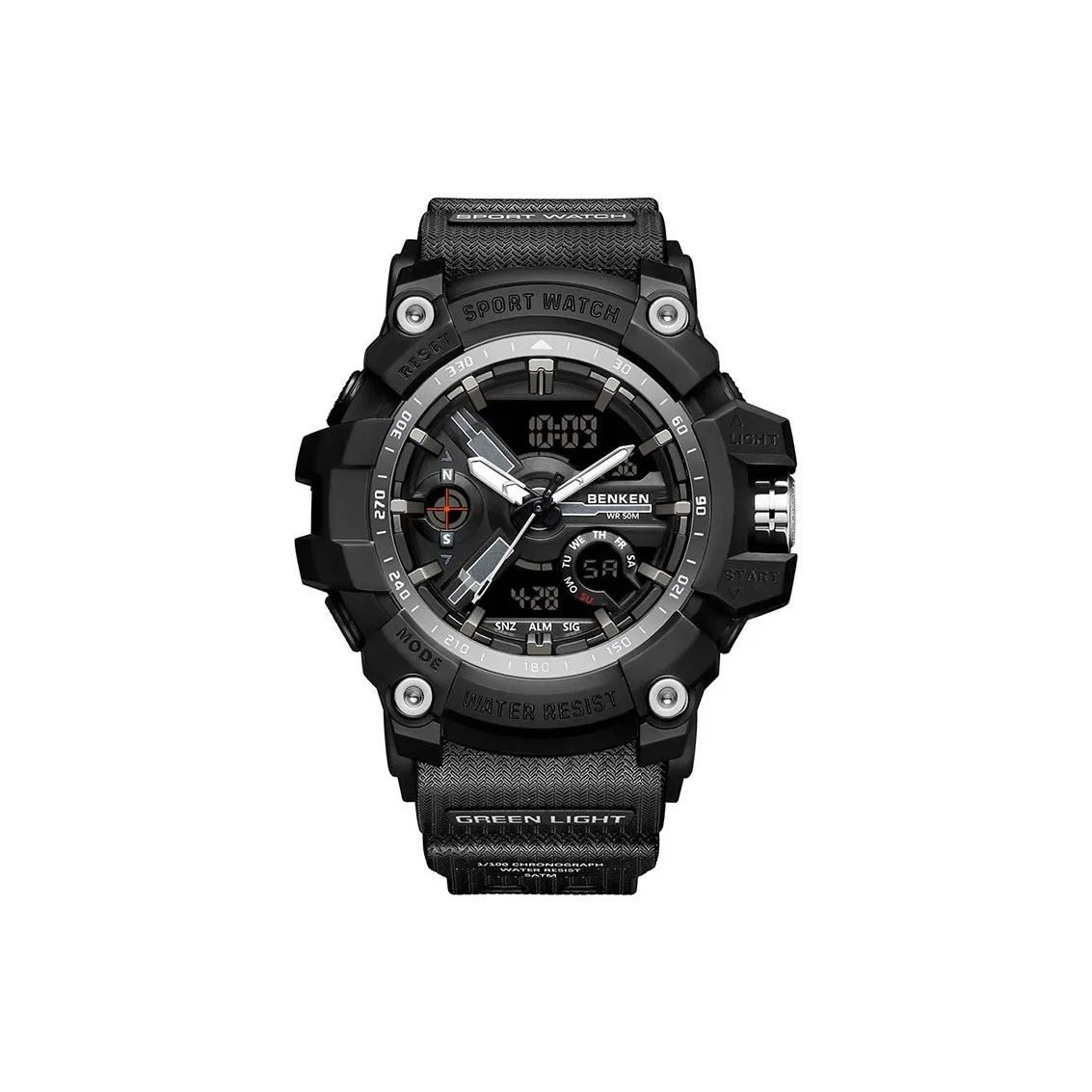 BENKEN Электронные + Кварцевые Механические Часы Мужские Черный Циферблат