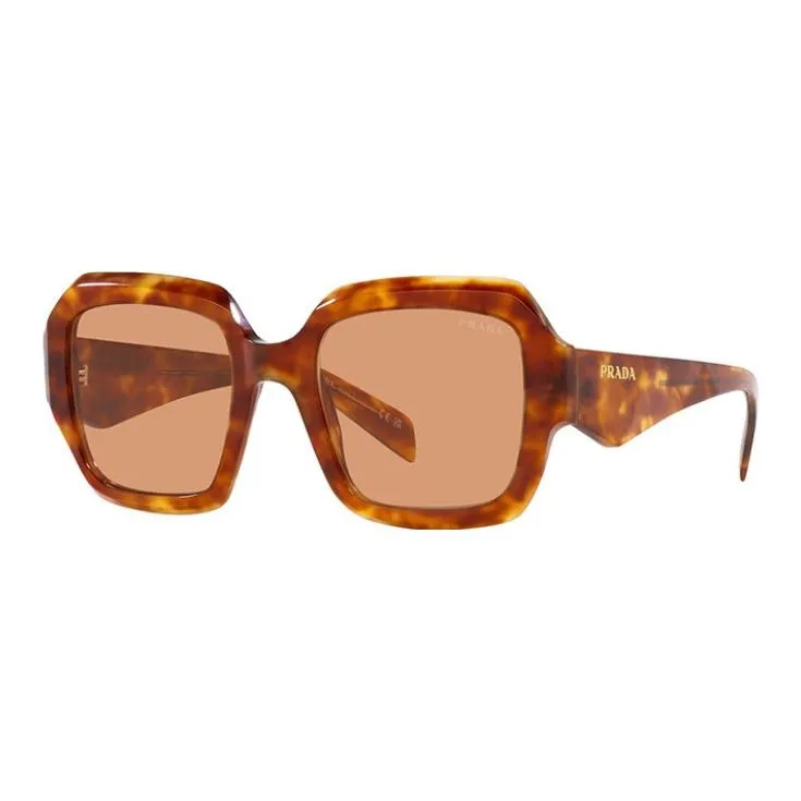 PRADA Пластиковая оправа нерегулярная форма солнцезащитные очки унисекс цвет черепаховый
