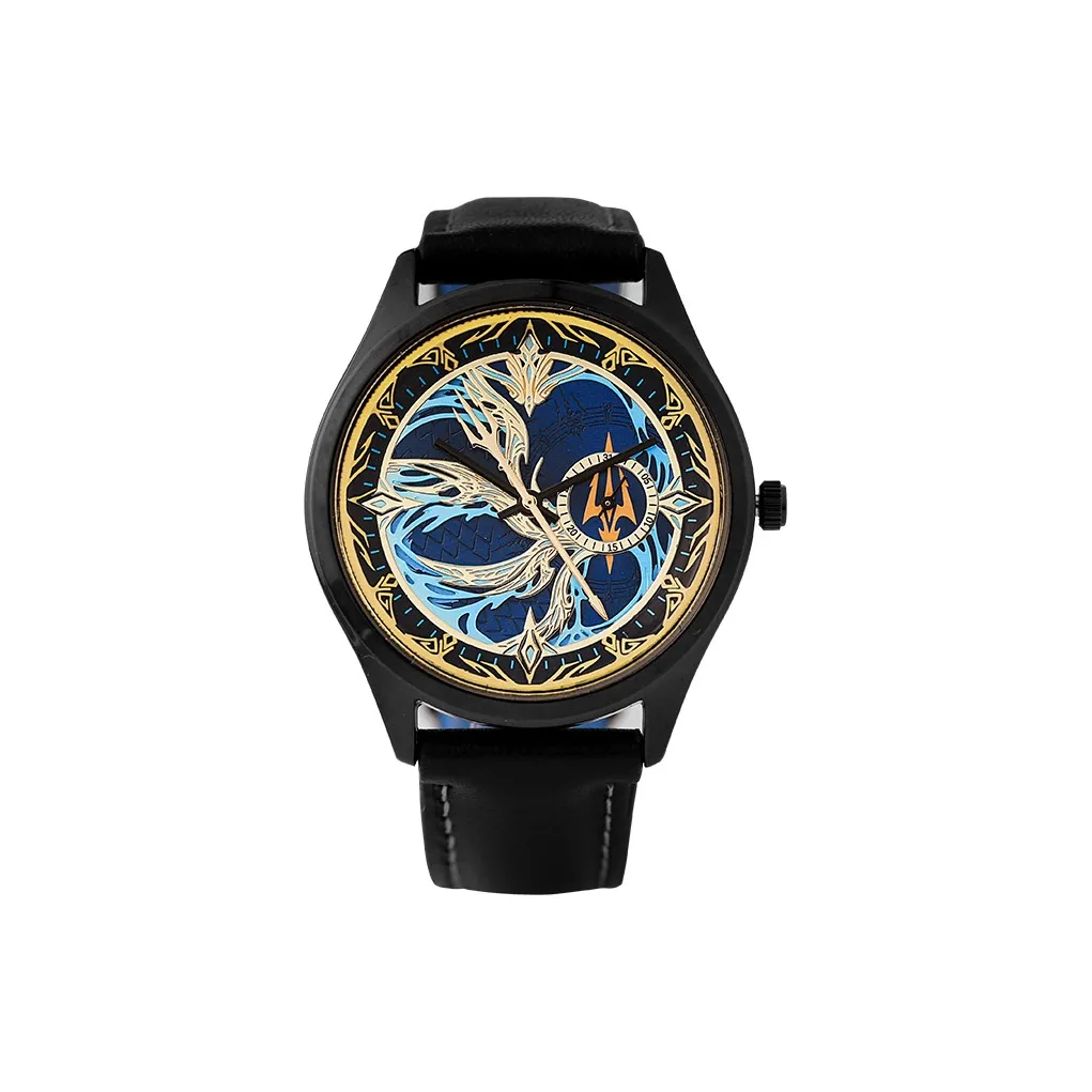 Ingyunshi Soul Land Коллаборация Кварцевый механизм Естественная кожа Ремешок Часы Унисекс Синий циферблат MZTKN 190