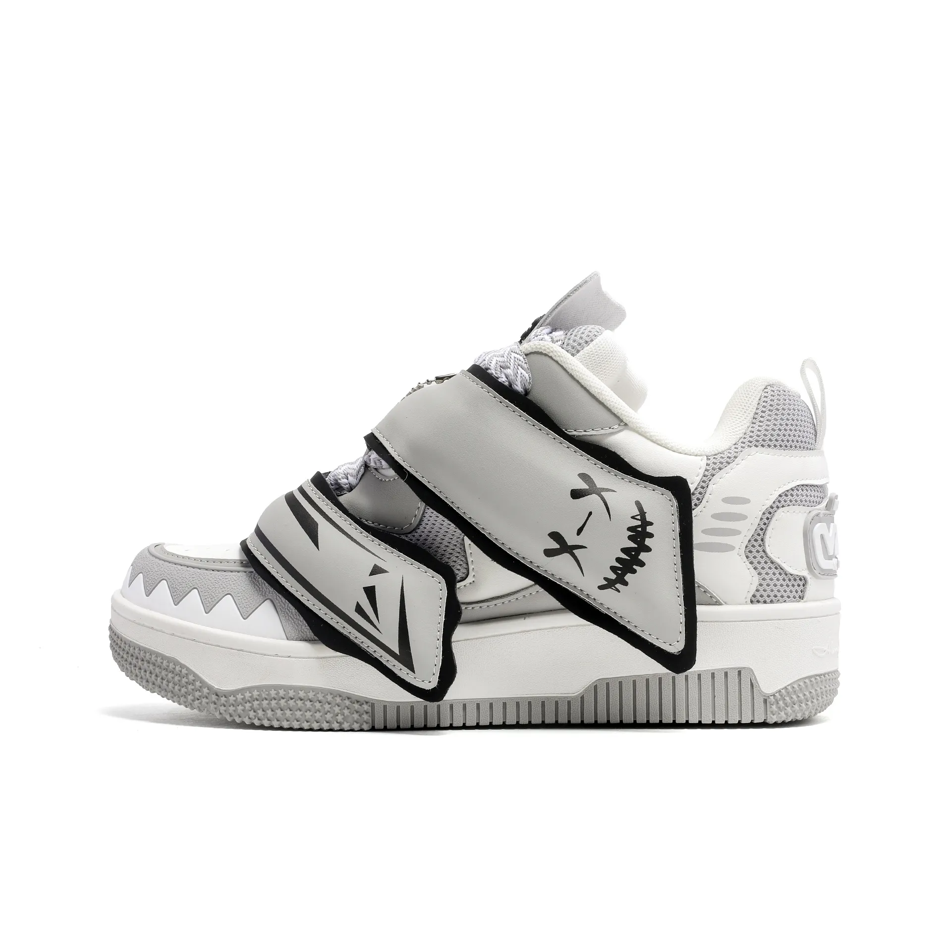 MR.PESIN Year Of The Dragon Limited Edition Tyrannosaurus Rex Collection Low Top Skateboard Shoes Unisex Gray